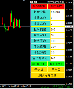 MT4一键挂单面板