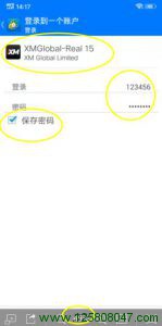 手机端mt4登录或增加账户步骤六