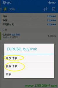 手机端mt4撤销、删除、修改挂单