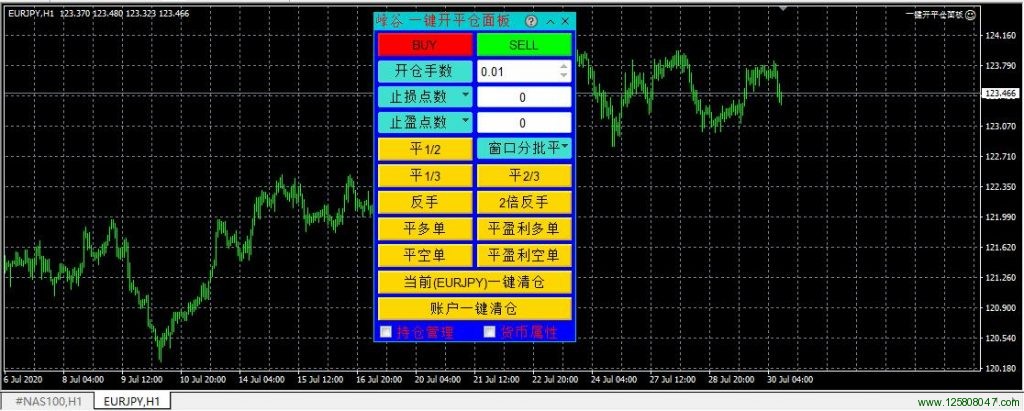 mt4一键开平仓面板