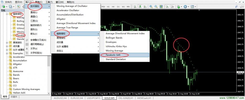 Parabolic SAR(抛物线转向指标)调用方法