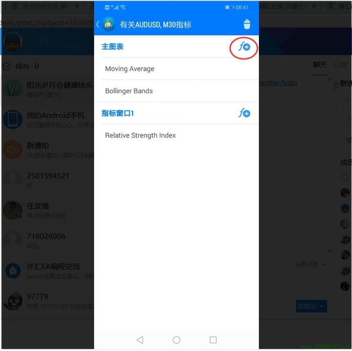 手机版mt4插入移动平均线