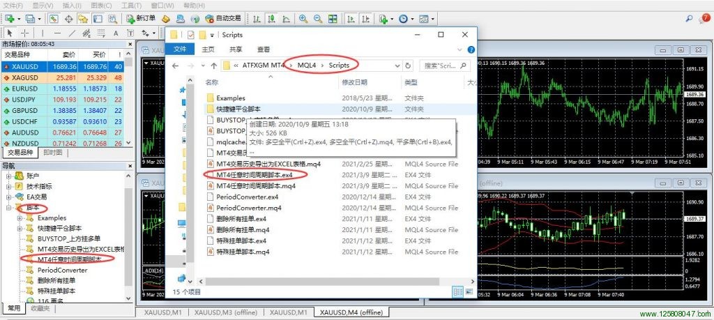 MT4任意时间周期脚本安装及使用说明-峰汇在线