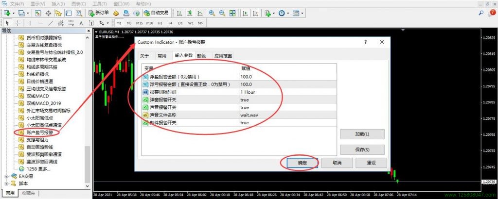 账户盈亏报警指标安装及使用说明-峰汇在线