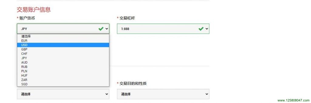 账户货币的选择-峰汇在线
